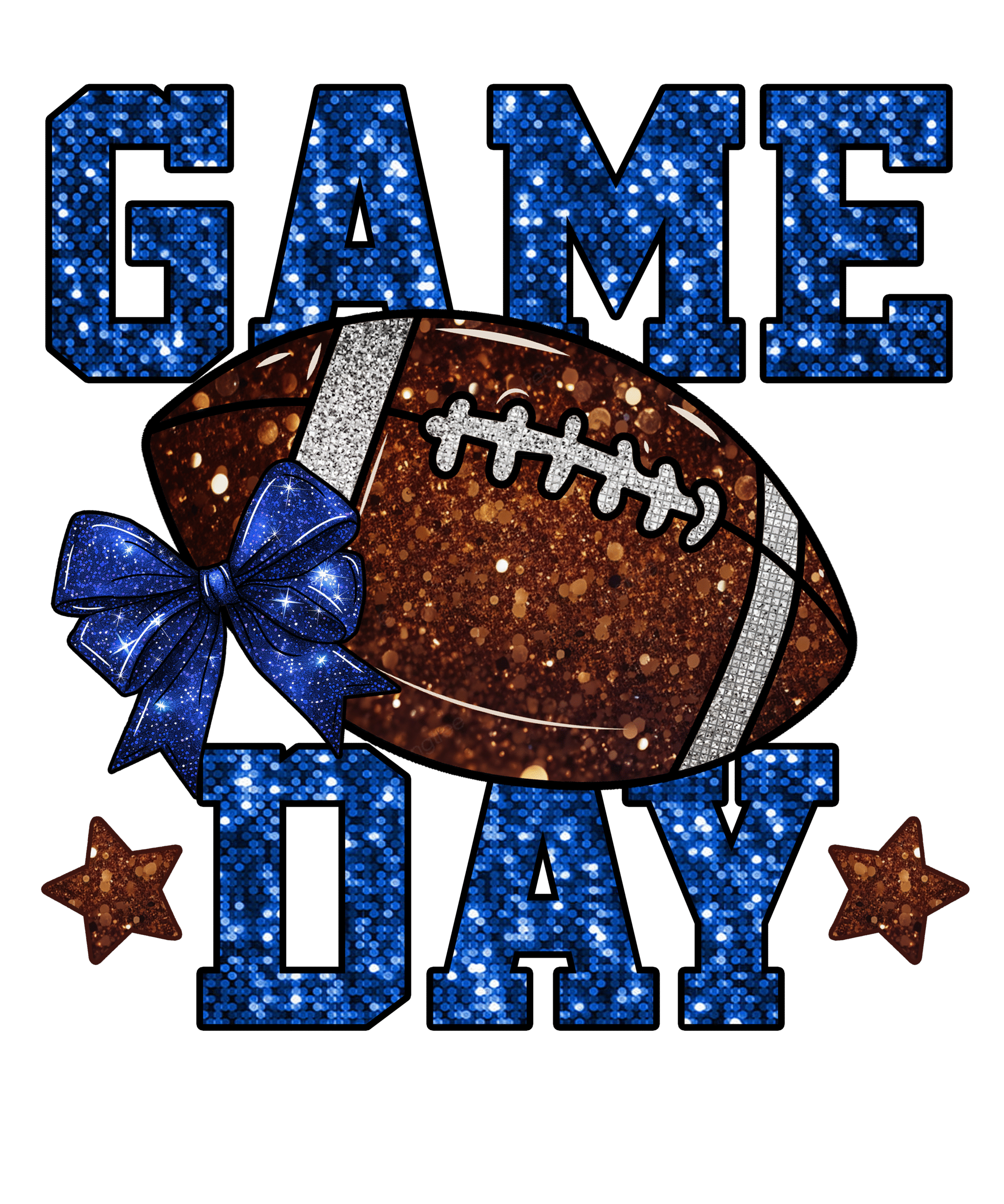 Game Day Football Glitter Design | Sports SVG PNG